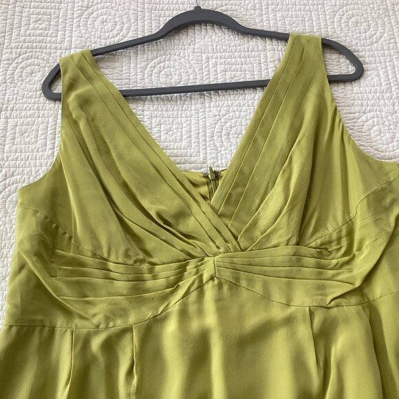 BODEN Silk Sassy DRESS Lime Green 100% Silk Women's Size 14 WH479 - Picture 9 of 12